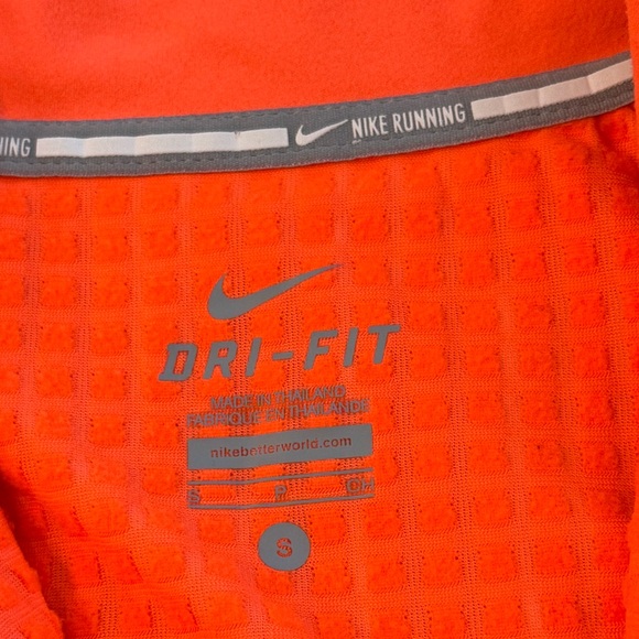 Nike Dri-Fit Running Reflective Neon Orange Full Zip Workout Jacket - Picture 7 of 10